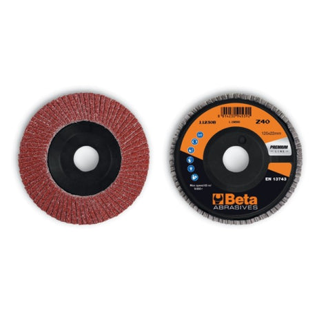 Beta Dischi lamellari con tela abrasiva al corindone, supporto in plastica e lamella singola