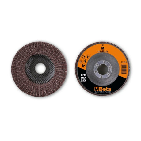 Beta Dischi radiali miste lamelle/tessuto non tessuto, tela abrasiva alternata a fibre sintetiche al corindone