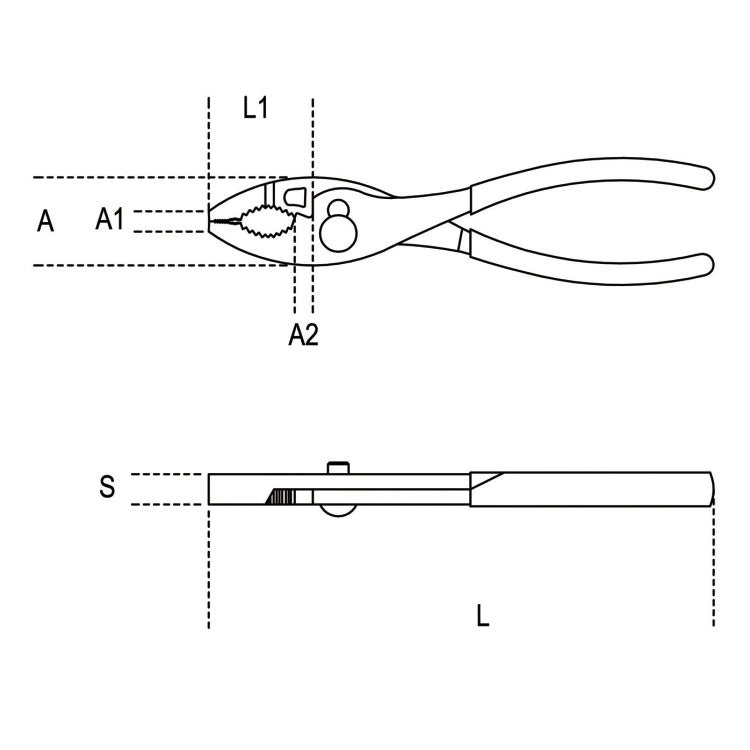 Beta Pinza regolabile a due posizioni, in acciaio inossidabile