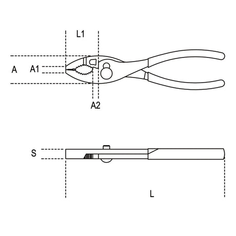 Beta Pinza regolabile a due posizioni, in acciaio inossidabile