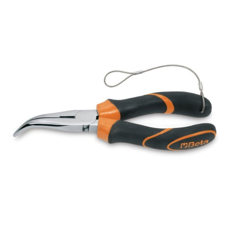 Beta Pinze a becchi mezzotondi lunghissimi piegati zigrinati impugnatura bimateriale H-SAFE