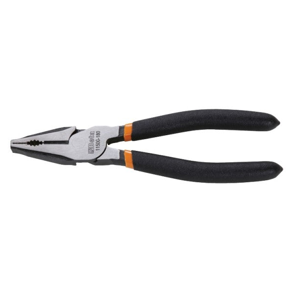 Beta Assortimento di 1 pinza universale, 1 pinza becchi mezzotondi lunghi e 1 tronchese, con 2 strati di PVC antiscivolo con finitura industriale