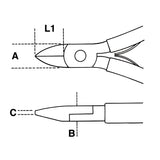 Beta Tronchese per elettronica taglienti diagonali normali impugnatura bimateriale