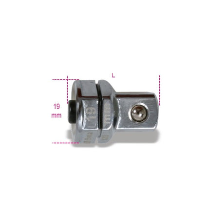 Beta Adattatore a sgancio rapido da 1/2" per chiavi a cricchetto da 19 mm cromato - Olivieri Ferramenta srl