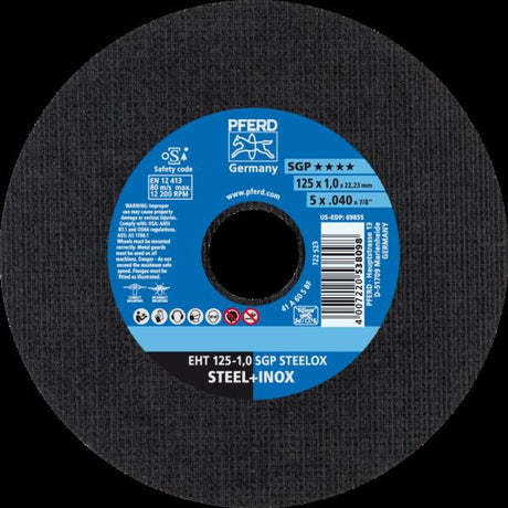 PFERD Dischi da taglio EHT 125-1,0 SGP STEELOX
