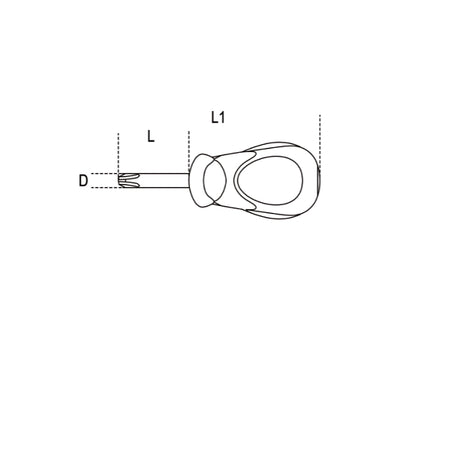 Beta Giravite per viti con impronta a croce Phillips tipo cortissimo cromati punta nera