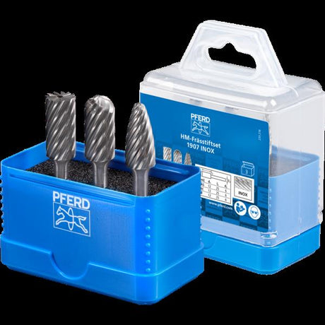 PFERD Frese in metallo duro 1907 INOX 3TLG