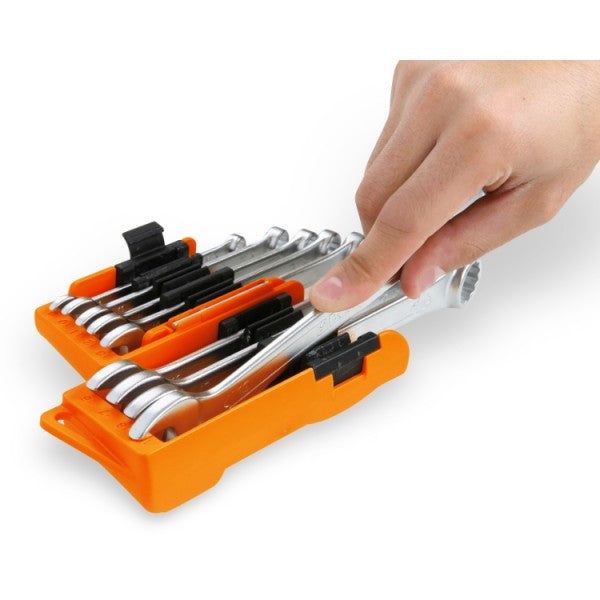 Beta Serie di 9 chiavi combinate a cricchetto reversibile con supporto compatto
