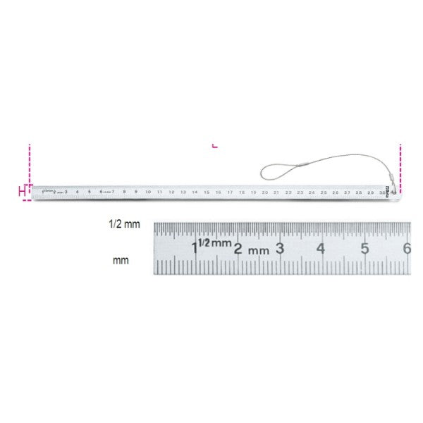 Beta Righe flessibili graduate in acciaio inossidabile H-SAFE