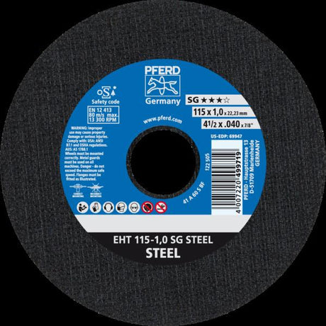PFERD Dischi da taglio EHT 115-1,0 SG STEEL