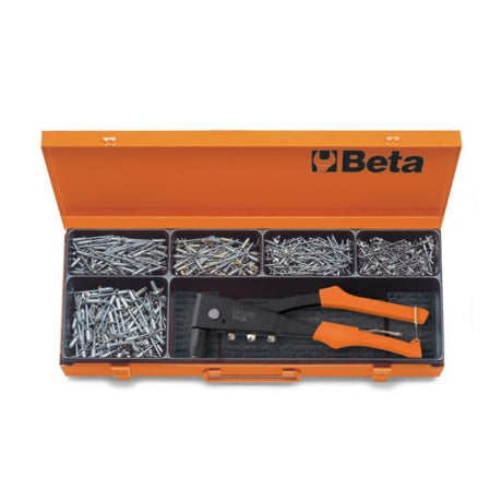 Beta Rivettatrice 1741B con assortimento di 700 rivetti in alluminio
