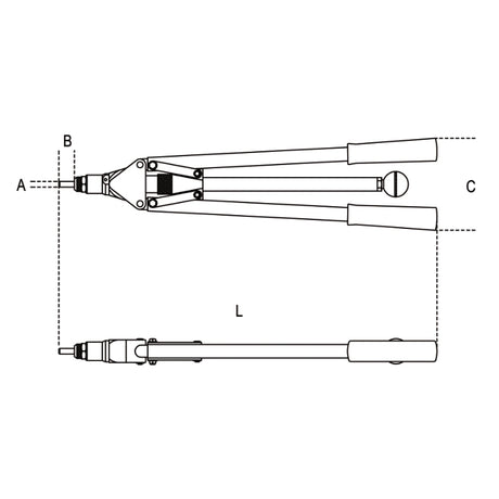 Beta Rivettatrice di potenza per inserti filettati fornita con 4 testine intercambiabili