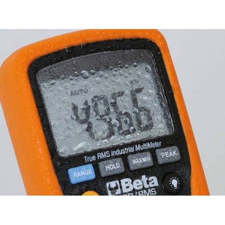 Beta Multimetro digitale industriale preciso e robusto in un guscio costampato di 6 mm, con gomma esterna antiscivolo ed antiurto