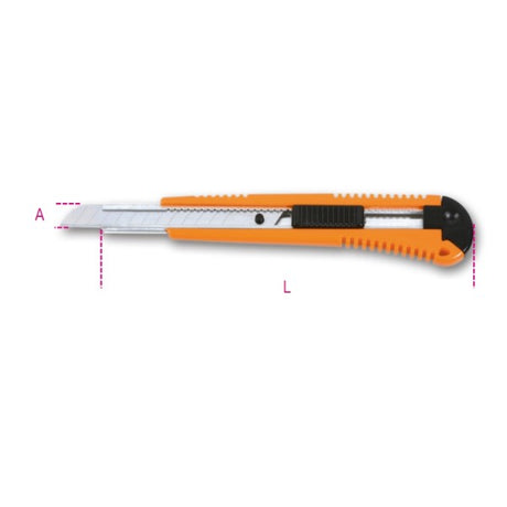 Beta Cutter 9mm con blocco automatico della lama, fornito con 3 lame