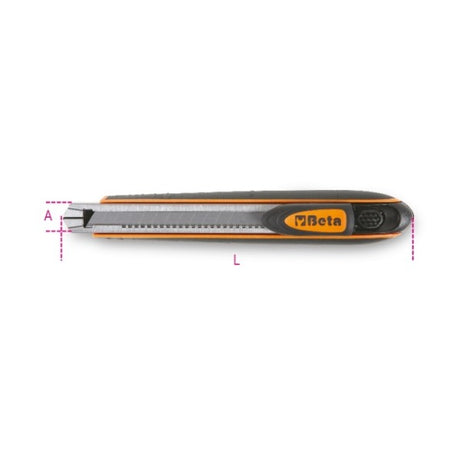 Beta Cutter 9 mm con blocco automatico della lama, fornito con 6 lame