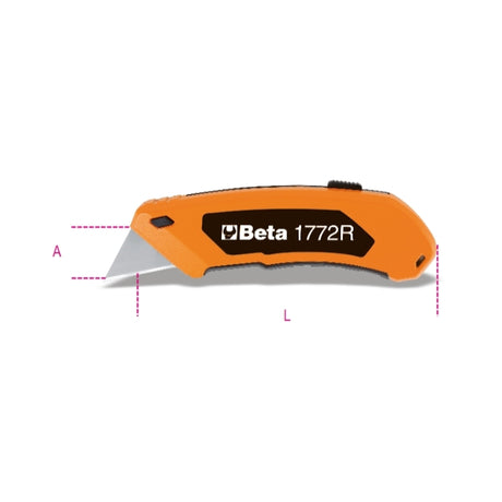 Beta Cutter a lama trapezoidale retrattile, fornito con 5 lame