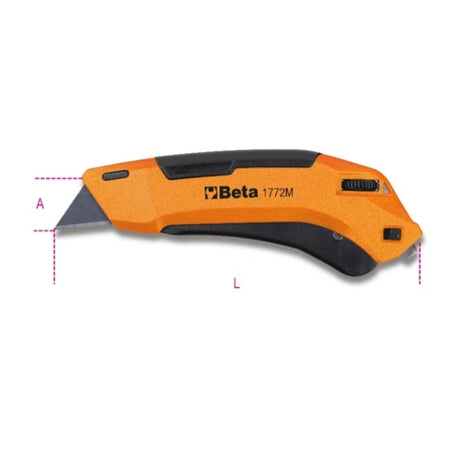 Beta Cutter a lama retrattile di sicurezza fornito con 4 lame