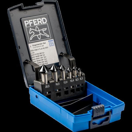 PFERD Utensili per forare e svasare SET KES HSS DIN 335 C90° 6 HC-FEP