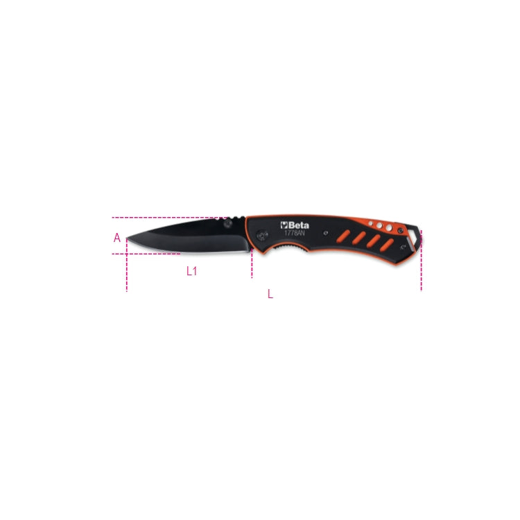 Beta Coltello a serramanico lama in acciaio inossidabile