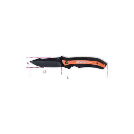 Beta Coltello a serramanico mini lama in acciaio inossidabile