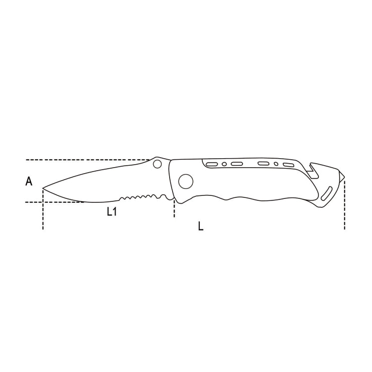 Beta Coltello soccorso auto con funzione martello frangicristallo e tagliacinture di sicurezza