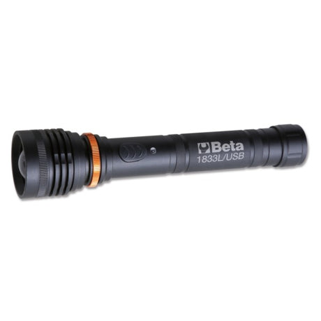Beta Torcia LED ricaricabile ad alta luminosità in robusto alluminio anodizzato, fino a 1200 Lumen