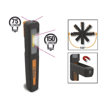 Beta Lampada ricaricabile a penna, con doppia emissione luminosa: a lampada o a torcia