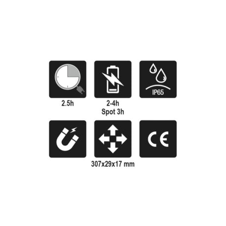 Beta Lampada sottile a 3 LED snodata ricaricabile