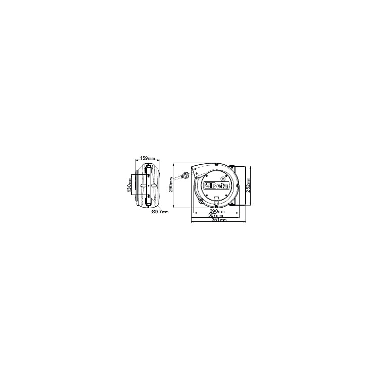 Beta Avvolgitore automatico con cavo 3Gx1,5 mm² con presa SCHUKO