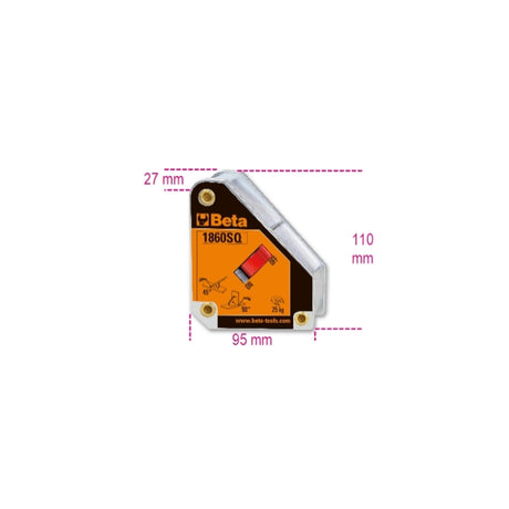 Beta Squadra magnetica 45°/90°