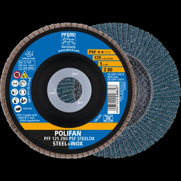 PFERD Dischi lamellari POLIFAN PFF 125 Z 80 PSF STEELOX