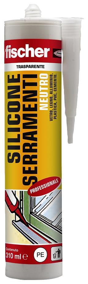 FISCHER Silicone neutro serramenti SNF 310 NE - Nero (1 Pz.)