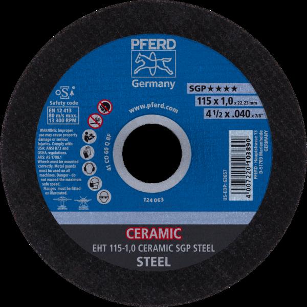 PFERD Dischi da taglio EHT 115-1,0 CERAMIC SGP STEEL
