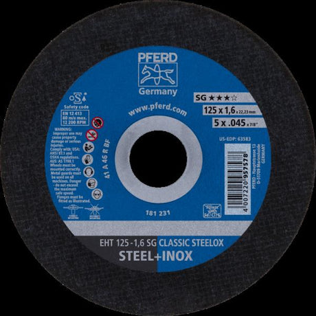 PFERD Dischi da taglio EHT 125-1,6 SG CLASSIC STEELOX