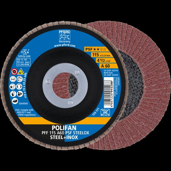 PFERD Dischi lamellari POLIFAN PFF 115 A 60 PSF STEELOX