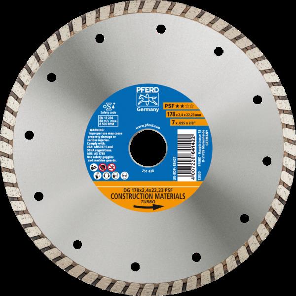 PFERD Utensili diam. per industria edilizia DG 178 x 2,4 x 22,23 PSF