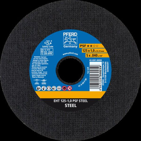 PFERD Dischi da taglio EHT 125-1,0 PSF STEEL