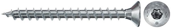 FISCHER Viti truciolari PowerFast II FPF II CTF 5,0x45 BC 200 Filetto totale, Torx, Testa svasata piana, Zincatura bianca (200 Pz.)