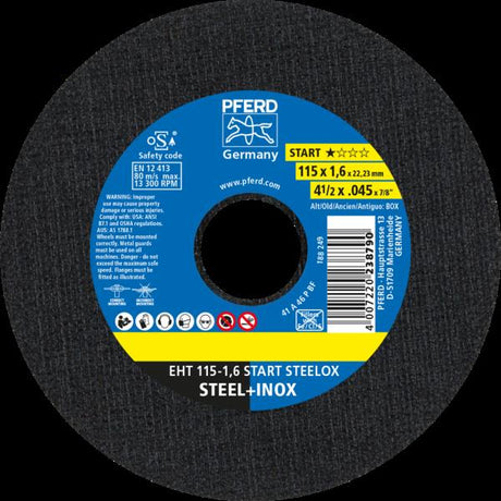 PFERD Dischi da taglio EHT 115-1,6 START STEELOX