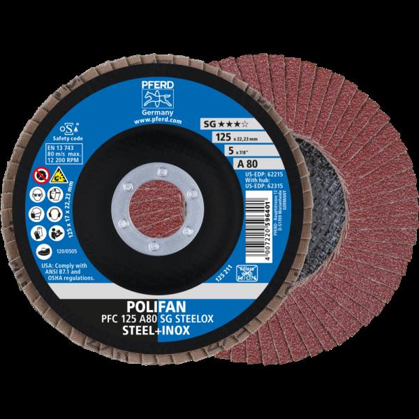 PFERD Dischi lamellari POLIFAN PFC 125 A 80 SG STEELOX