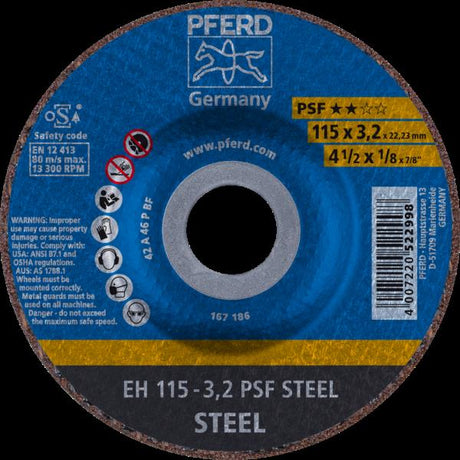 PFERD Dischi da taglio EH 115-3,2 PSF STEEL