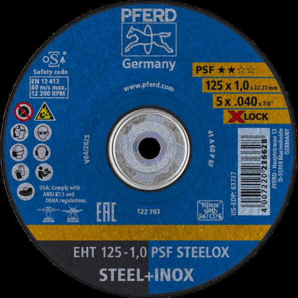PFERD Dischi da taglio EHT 125-1,0 PSF STEELOX/X-LOCK (10)