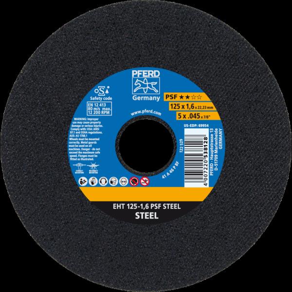PFERD Dischi da taglio EHT 125-1,6 PSF STEEL