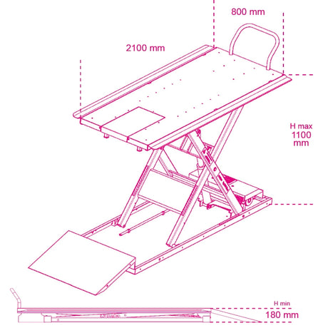 Beta Sollevatore moto elettroidraulico da 600 kg
