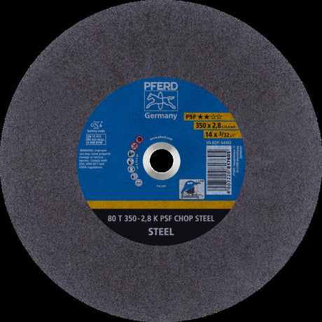 PFERD CHOPSAW dischi taglio stazionario 80 T 350-2,8 K PSF CHOP STEEL/25,4