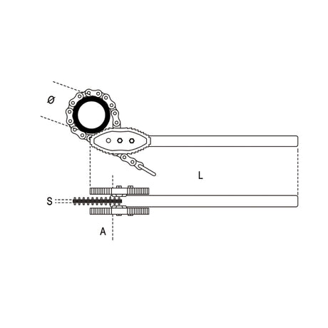 Beta Giratubi reversibili a catena modello pesante