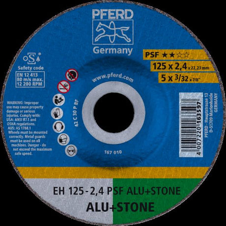PFERD Dischi da taglio EH 125-2,4 PSF ALU+STONE (10)