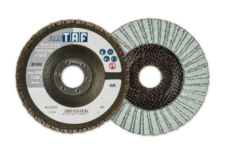 Dischi lamelle zirconio top piani Linea ALU TAF ⌀ mm 115