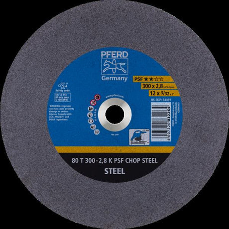 PFERD CHOPSAW dischi taglio stazionario 80 T 300-2,8 K PSF CHOP STEEL/25,4