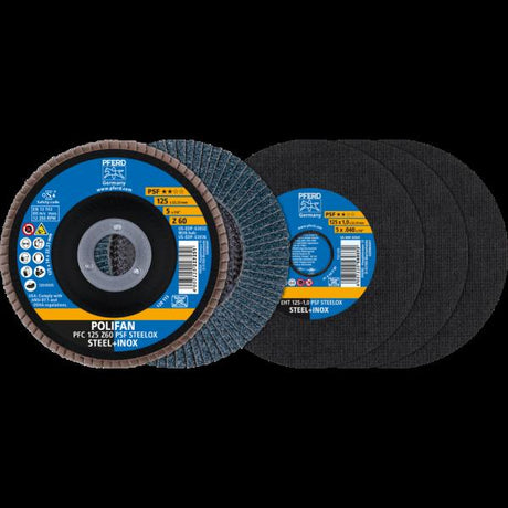PFERD Materiale VKF 6/promozioni VKF SET 125 PSF STEELOX (EHT 1,0/PFC Z60)